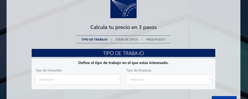 calcula tu precio en 3 pasos